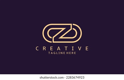 Luxury ZO Letter Logo Design. Modern minimalistic creative OZ or ZO letter initial icon vector template. Premium logo with golden design. Elegant corporate identity.