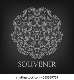 Modelo de diseño monocromático de lujo, sencillo y elegante con letras sobre fondo de pizarra. Ilustración vectorial.