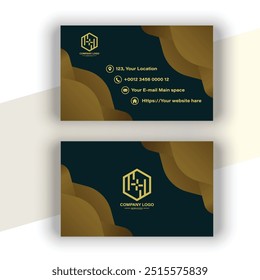 A luxury-style modern business card vector template