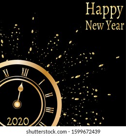 Luxxury card of a happy new year 2020 - Vector illustration design