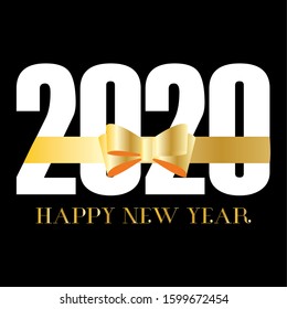 Luxxury card of a happy new year 2020 - Vector illustration design