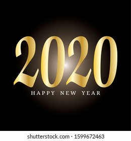 Luxxury card of a happy new year 2020 - Vector illustration design