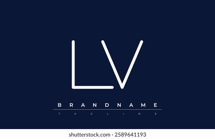 LV Abstract letter logo. This logo icon incorporate with abstract shape in the creative way