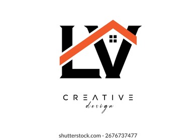 LV Creative Real Estate Architecture Monogramm und Home Logo
