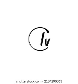 LV fashion initial logo concept in high quality professional design that will print well across any print media