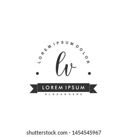 LV Initial beauty monogram logo vector