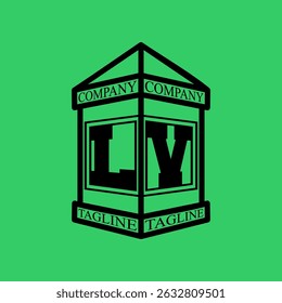 LV Initial Explore this unique collection of alphabet house logos, featuring stylish letter combinations inside a geometric house outline. Perfect for branding, graphic design projects