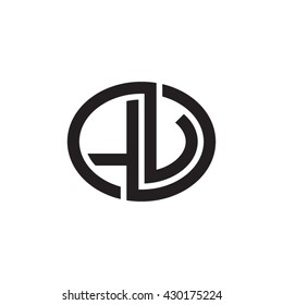 LV initial letters looping linked ellipse monogram logo