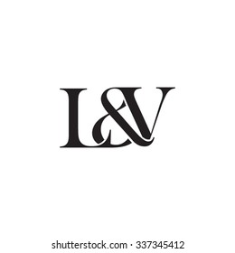 L&V Initial logo. Ampersand monogram logo