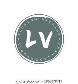 LV Initial logo Branding Brush wedding business