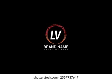 LV letter logo design. circle, triangle, hexagon, flat and simple style with white color variation letter logo set in one artboard. LV minimalist