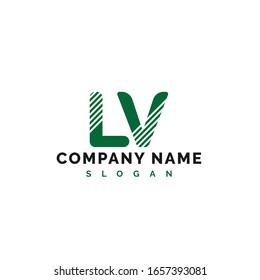 Diseño del logotipo de la carta LV. Logotipo de letra LV Ilustración vectorial - Vector