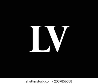 LV letter logo design vector template