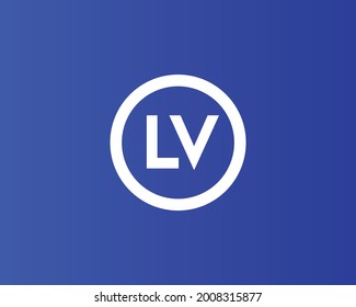 LV letter logo design vector template