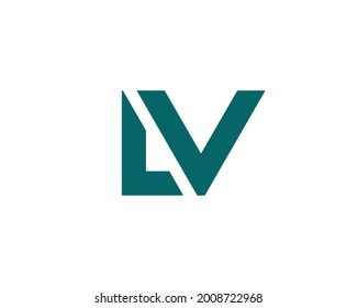 plantilla vectorial de diseño de logotipo de letras LV