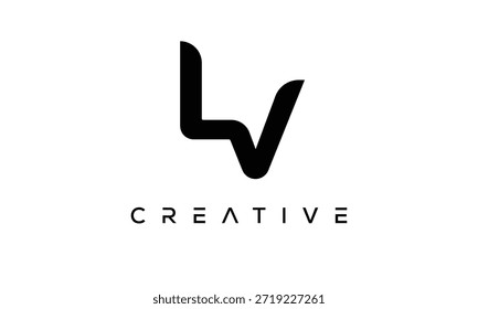 LV Letter Monogram Logo for Modern Creative Brand Identity