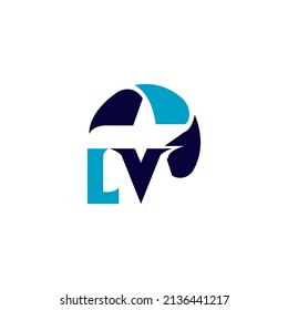 LV logo design. LV Professional letter logo design.