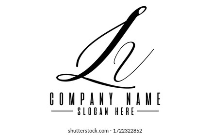 LV Logo. Letter Design Vector template monogram.