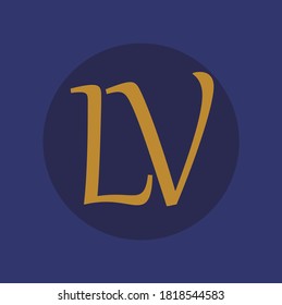 LV logo and stock vector
