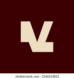 LV Monogram Logo. Abstract letter VL logo vector design. Simple Bold logo identity