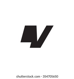 LV negative space letter logo
