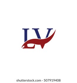 LV Swoosh Logo Vector