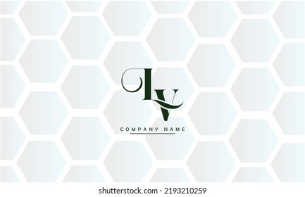 LV, VL Abstract Letters Logo Monogram