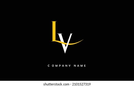 LV, VL Alphabets Letters Logo Monogram