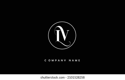 LV, VL Alphabets Letters Logo Monogram