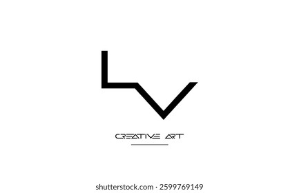 LV, VL, L, V abstract letters logo monogram