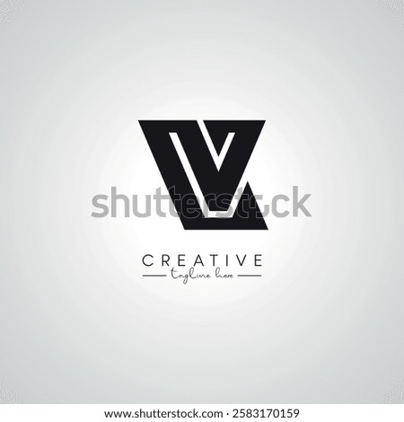 LV VL Letter Modern Artistic Alphabet Logo Design. Initial Based Vector Template.