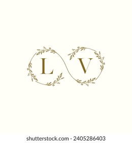 LV wedding infinity in elegant monogram with high quality professional design that will print well