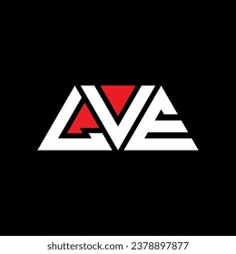 LVE triangle letter logo design with triangle shape. LVE triangle logo design monogram. LVE triangle vector logo template with red color. LVE triangular logo Simple, Elegant, and Luxurious design.
