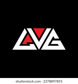 LVG triangle letter logo design with triangle shape. LVG triangle logo design monogram. LVG triangle vector logo template with red color. LVG triangular logo Simple, Elegant, and Luxurious design.