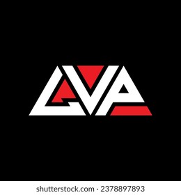 LVP triangle letter logo design with triangle shape. LVP triangle logo design monogram. LVP triangle vector logo template with red color. LVP triangular logo Simple, Elegant, and Luxurious design.