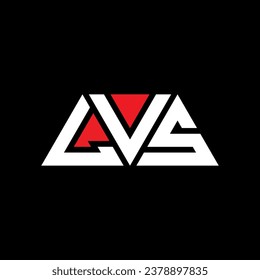 LVS triangle letter logo design with triangle shape. LVS triangle logo design monogram. LVS triangle vector logo template with red color. LVS triangular logo Simple, Elegant, and Luxurious design.