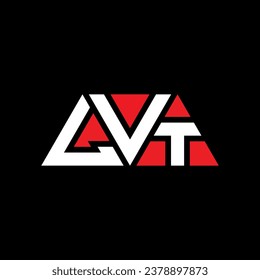LVT triangle letter logo design with triangle shape. LVT triangle logo design monogram. LVT triangle vector logo template with red color. LVT triangular logo Simple, Elegant, and Luxurious design.