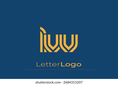LVV Creative Unique Modern Letter Logo Design. Elegant Monogram Logo Design with Decorative Elements and Typography