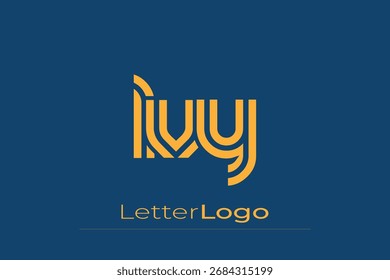 LVY Criativo Único Moderno Carta Logo Design. Elegante Monograma Logo Design com elementos decorativos e tipografia