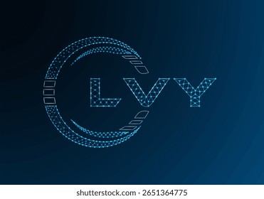 LVY baixo design de vetor de logotipo de letra poli. LVY design de logotipo poli inferior. Logotipo poli baixo.