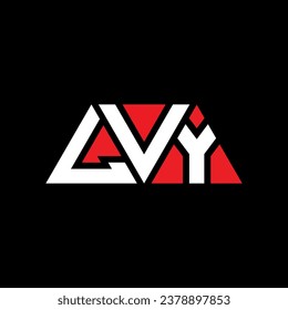 LVY triangle letter logo design with triangle shape. LVY triangle logo design monogram. LVY triangle vector logo template with red color. LVY triangular logo Simple, Elegant, and Luxurious design.