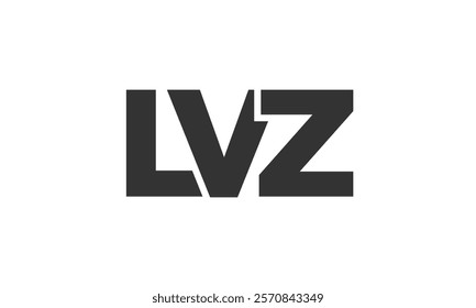 LVZ logo design template with strong and modern bold text. Initial based vector logotype featuring simple and minimal typography. Trendy company identity ideal for businesses brand presence.