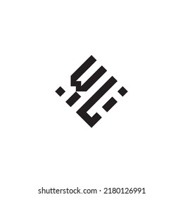 LW abstract geometric concept logo in high quality professional design that will be best for street style