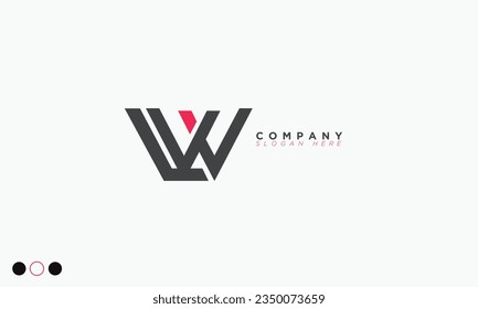 Letras alfabéticas livianas Iniciales logotipo de monograma WL, L y W