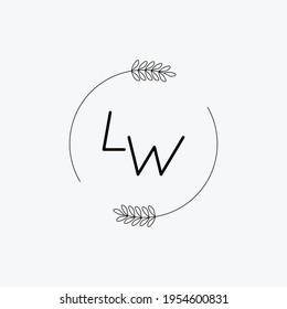 LW Beauty vector initial logo, handwriting logo of initial signature