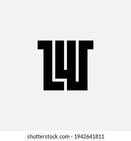 LW - creative icon or symbol. Universal elegant logotype with letter L and W. Clean and minimal Logo.