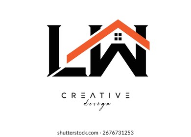 LW Creative Real Estate Architecture Monograma e logotipo de casa