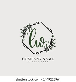 LW Initial beauty floral logo template