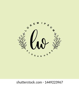 LW Initial beauty floral logo template