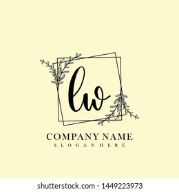 LW Initial beauty floral logo template